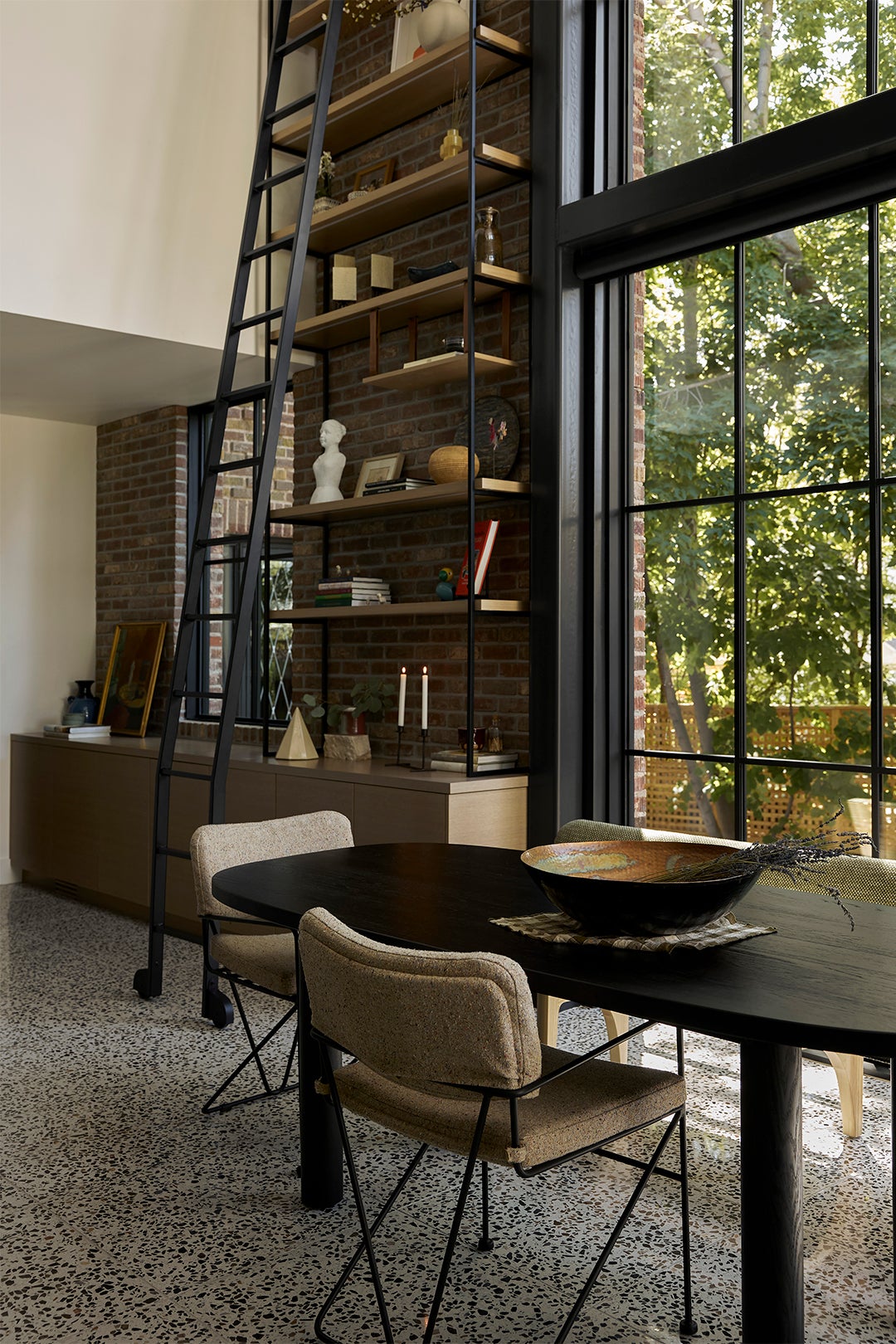 two-story bookcase