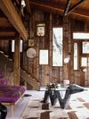 Wood paneled room with a chalet feel