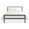Parsons bed frame with white bedding