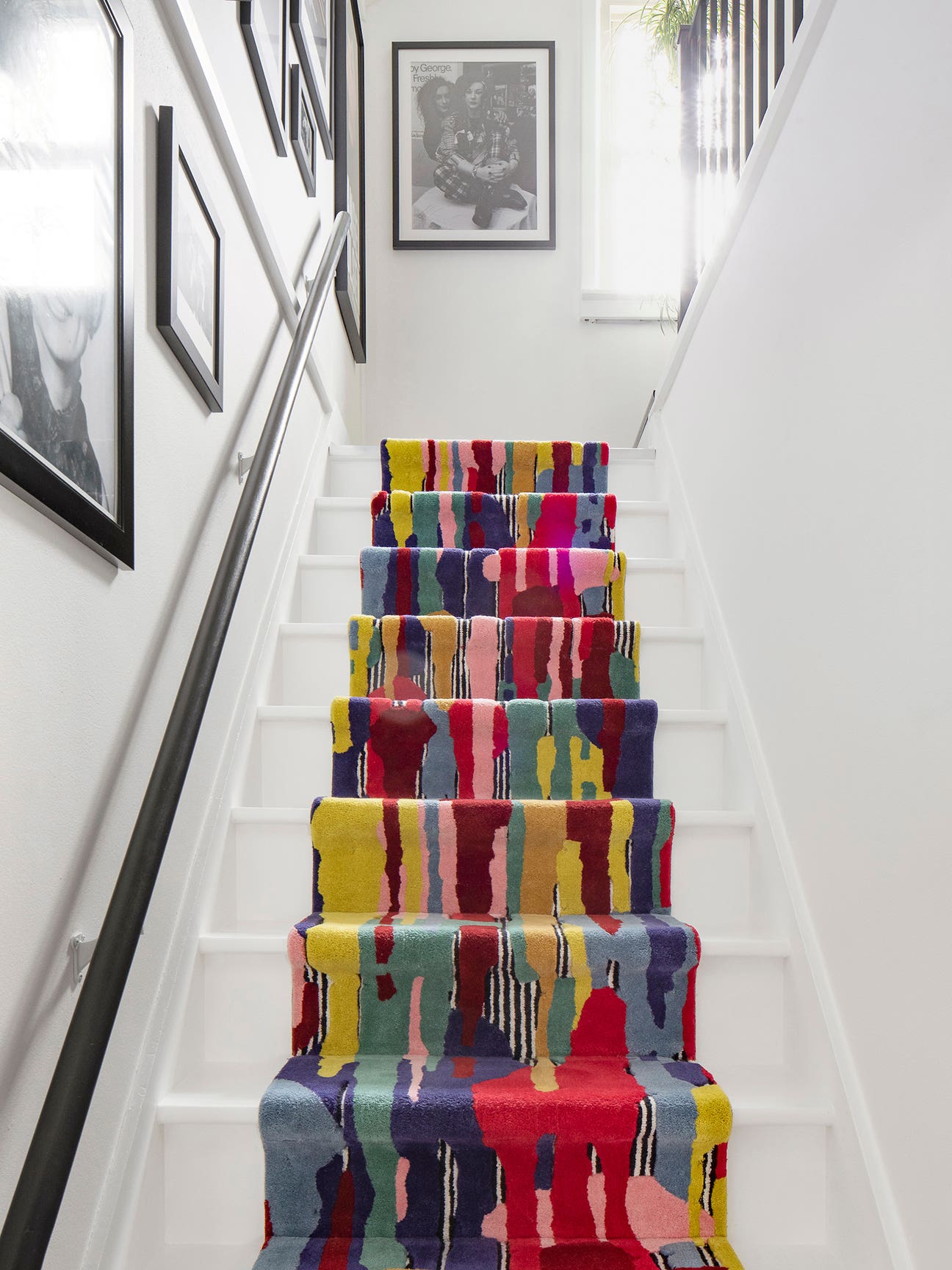 colorful stair runner