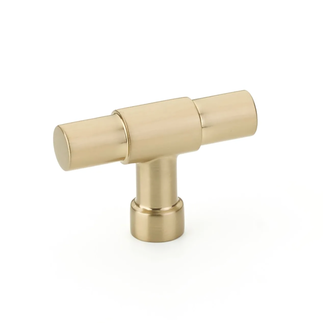 brass t-shaped cabinet knob