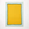 blue and yellow baby blanket