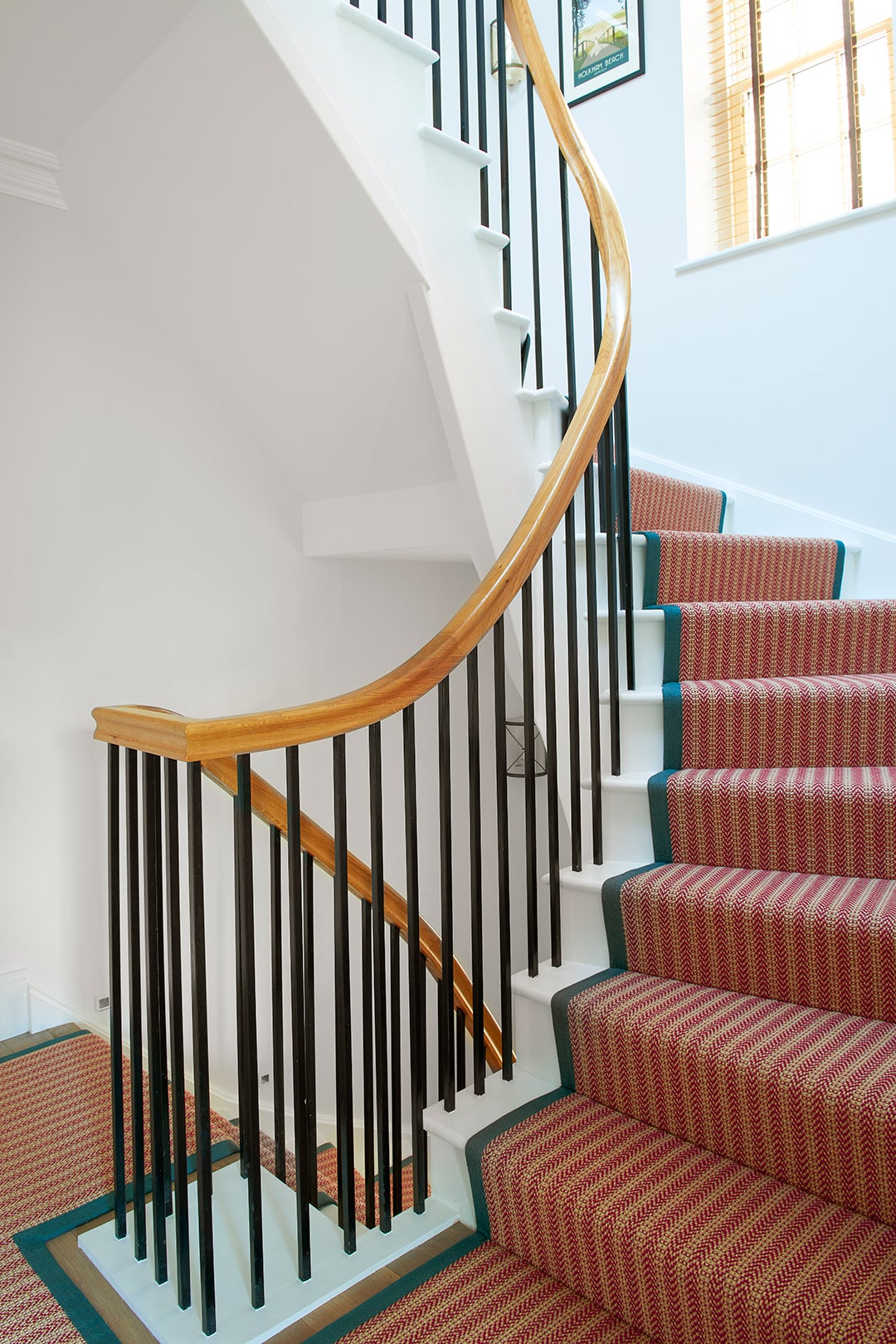 red striped stair runner