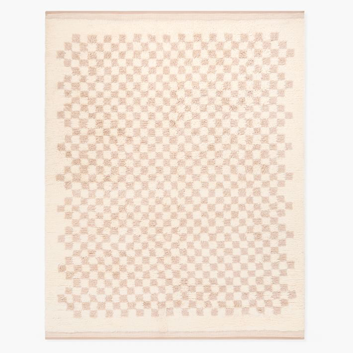 6-by-9 Soft Checkered Rug