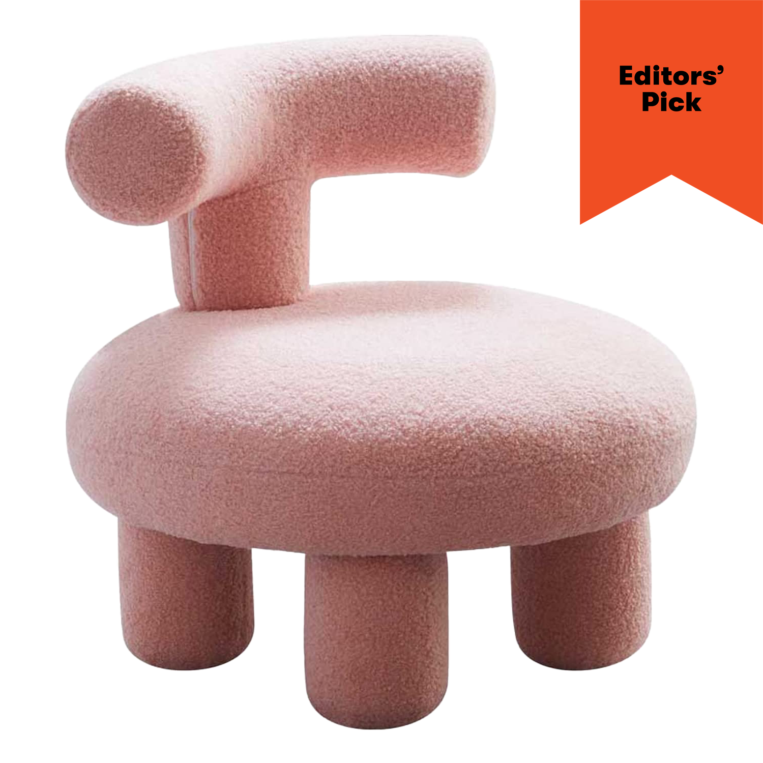 Pink Amazon Bouclé Chair.