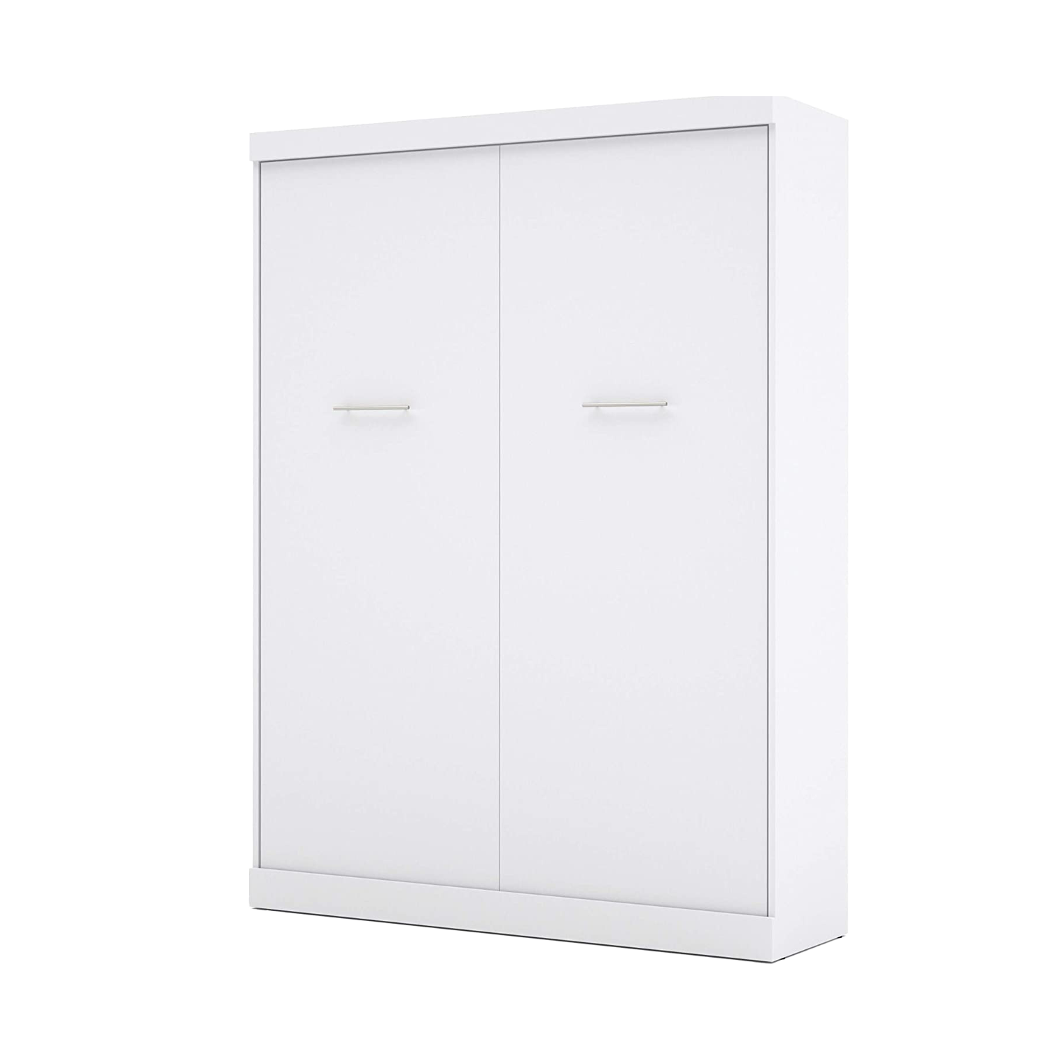 Bestar Nebula Queen Murphy Bed white cabinets
