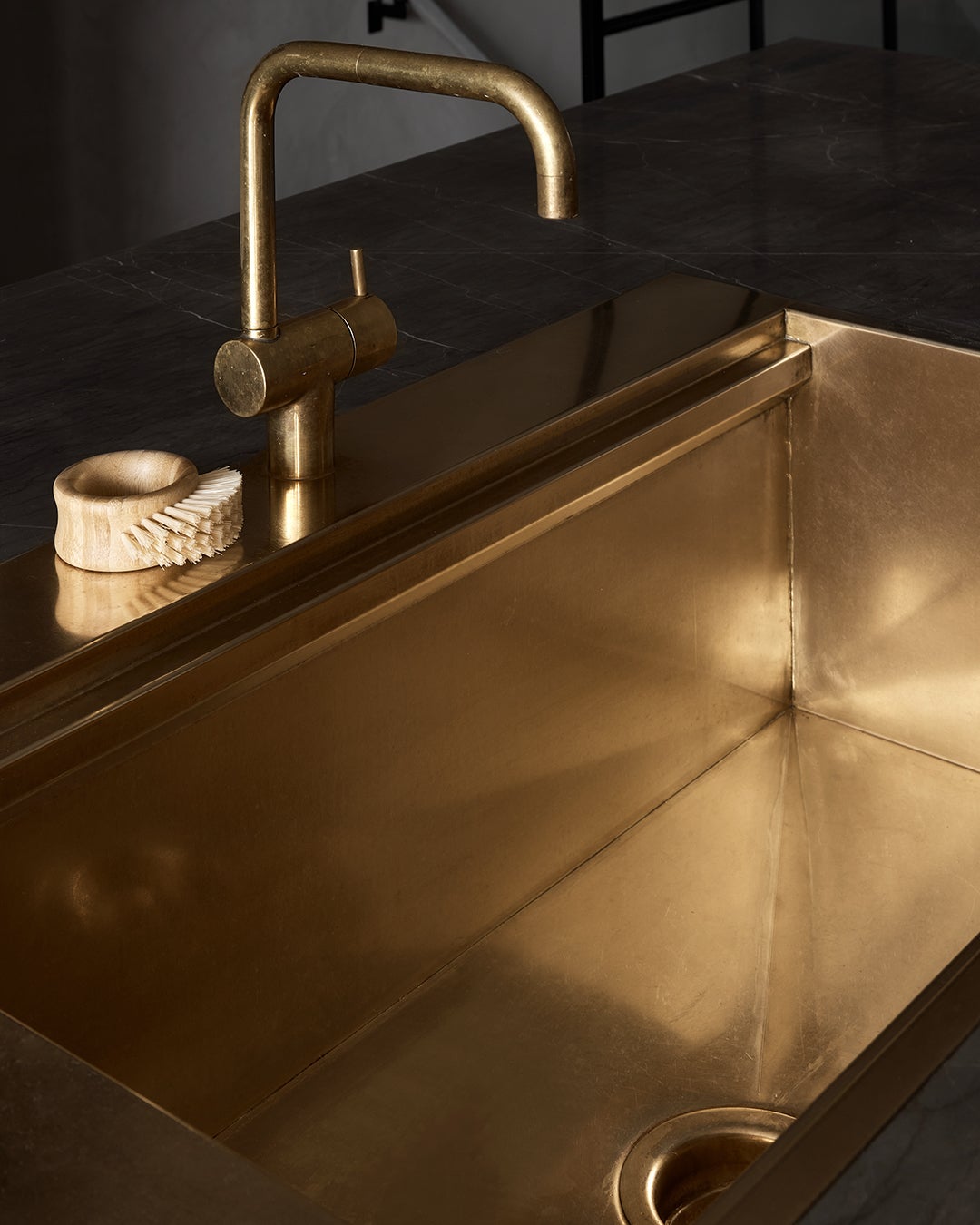 brass sink