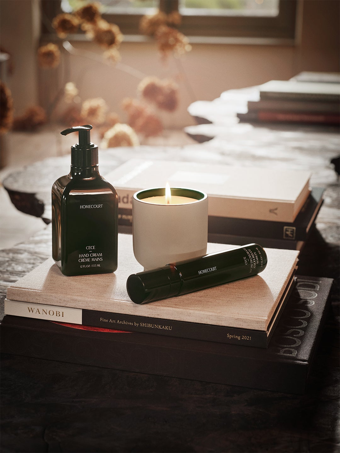 Soap, candle, and room deodorant by Homecourt