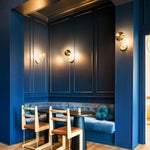 blue corner of bar