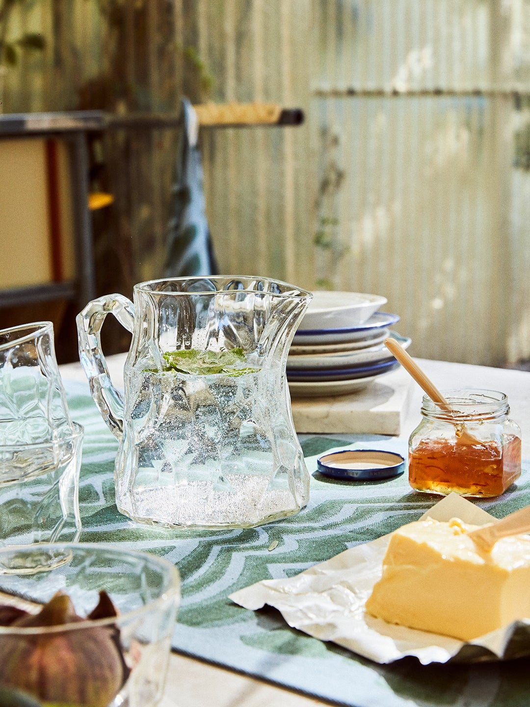Table with pitcher