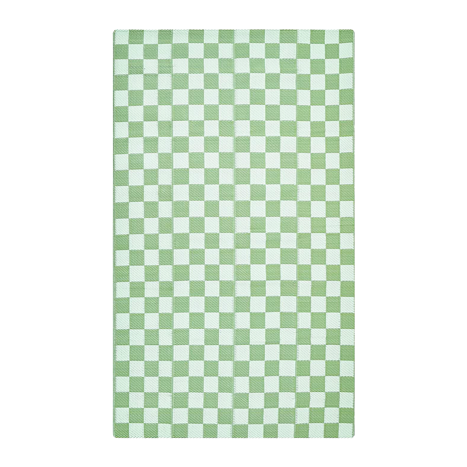 Green Checkerboard Plastic Outdoor Rug from Amazon