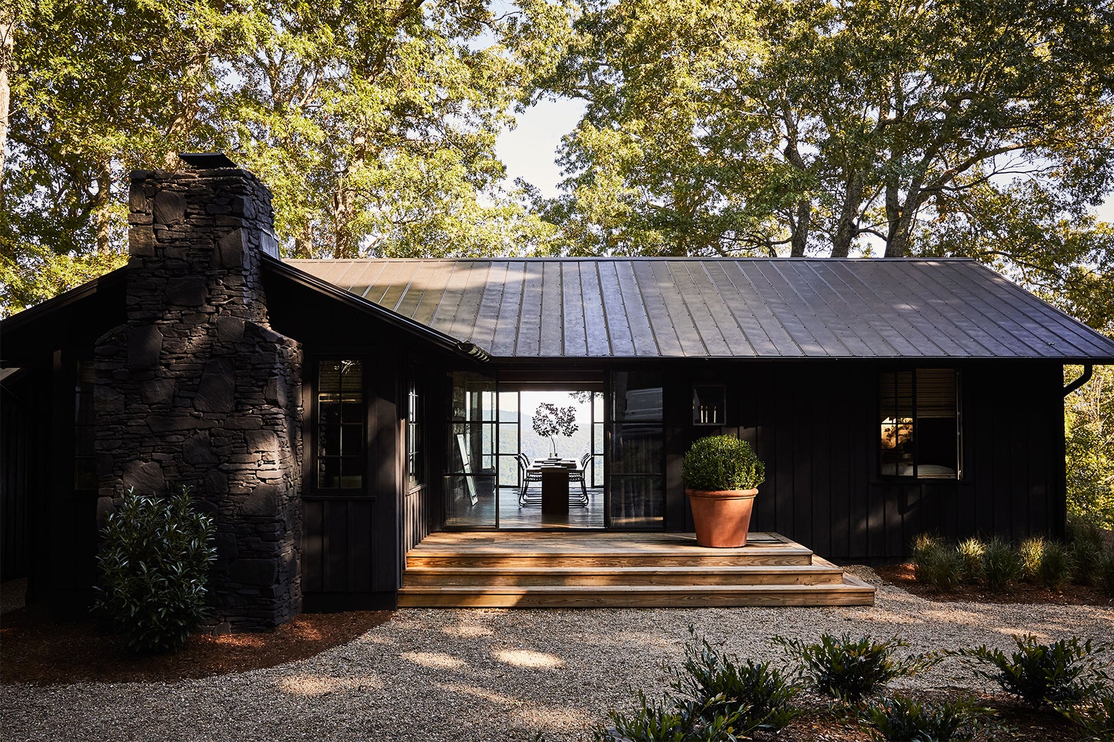 black modern cabin