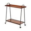 black-brown acrylic bar cart with wheels from Amazon