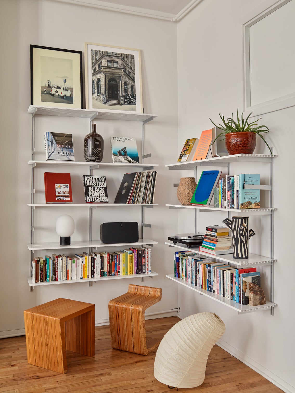 bookshelf corner