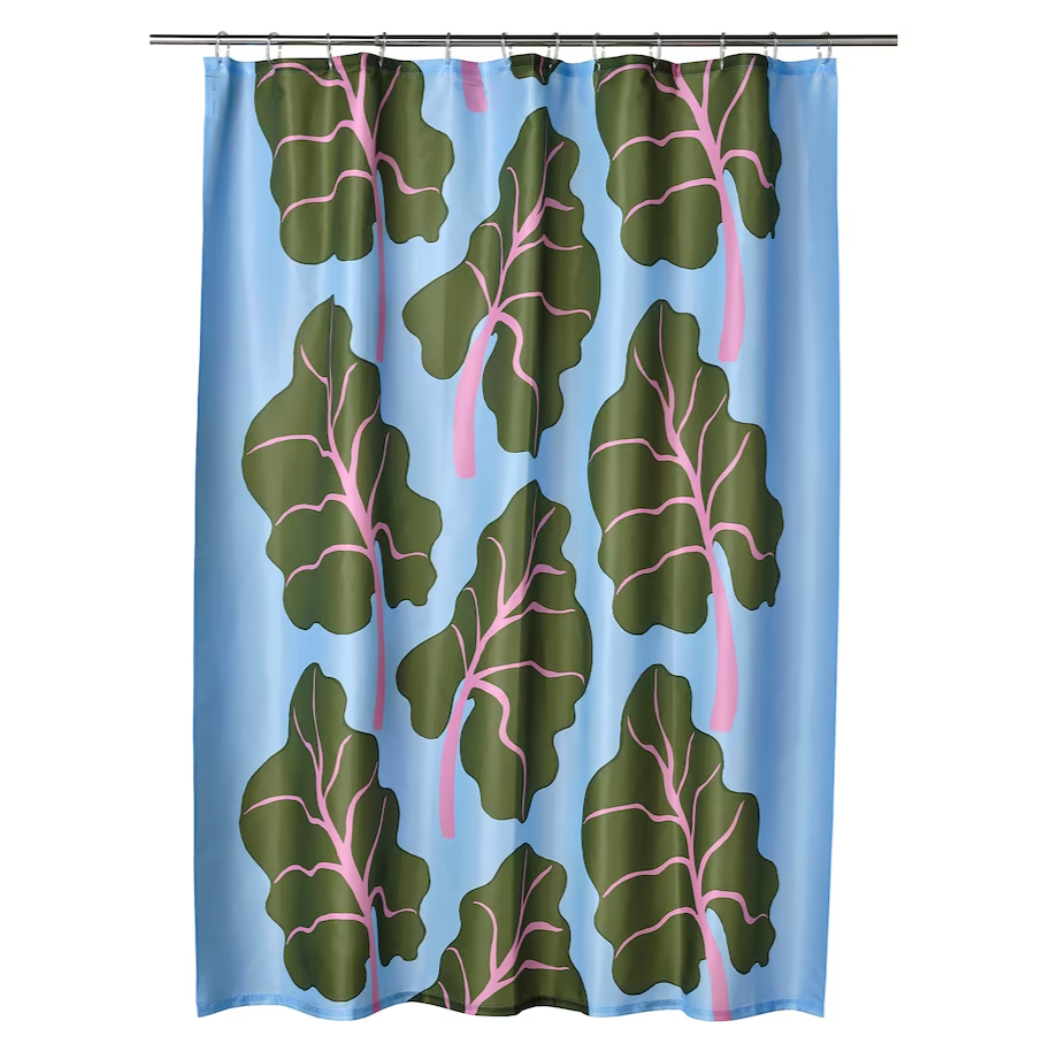 Bastua rhubarb shower curtain
