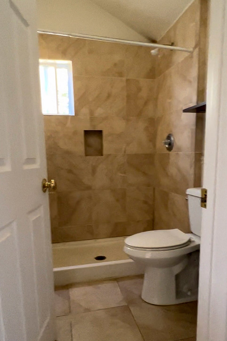 dark brown bathroom tile