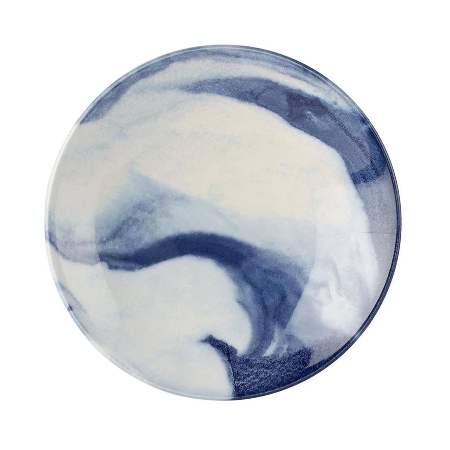 Blue & White Indigo Storm Large Serving Bowl