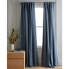 european linen blackout curtain blue
