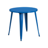 Flash Furniture Commercial Grade 30" Round Blue Metal Indoor-Outdoor Table