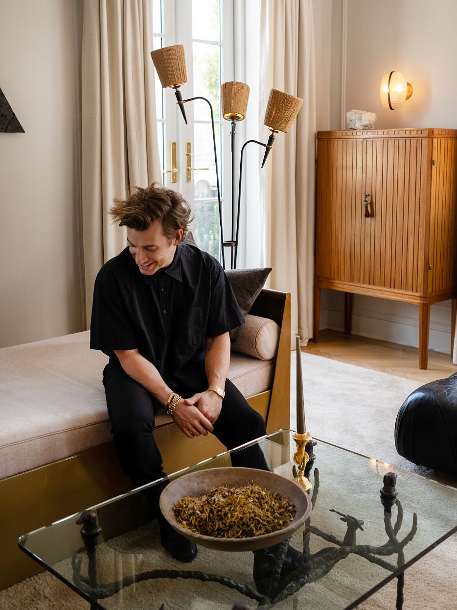 Jeremiah Brent in his living room