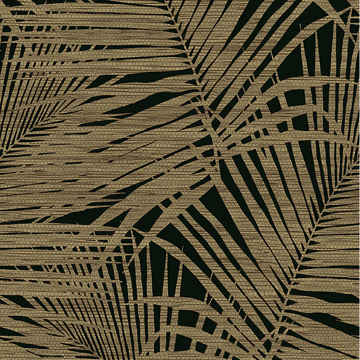 Tommy Bahama Shadow Palms Peel-and-Stick Wallpaper in Noir by P/K Lifestyles