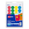 red, green, yellow, and blue circle stickers