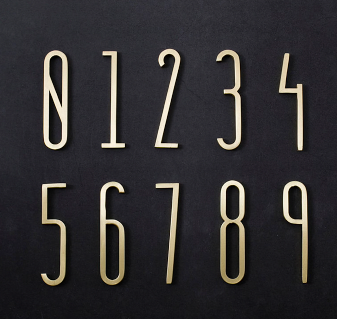 brass house numbers