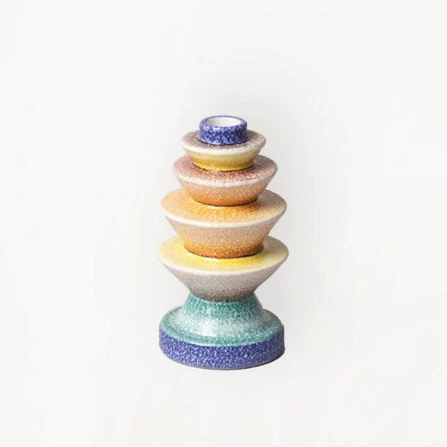 circular stacked candle stick in ombre
