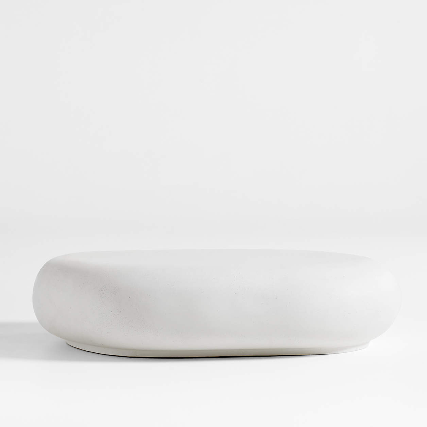 Pebble White Indoor/Outdoor Concrete Coffee Table by Leanne Ford