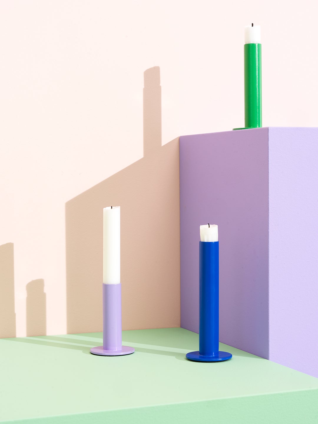 colorful candle holders