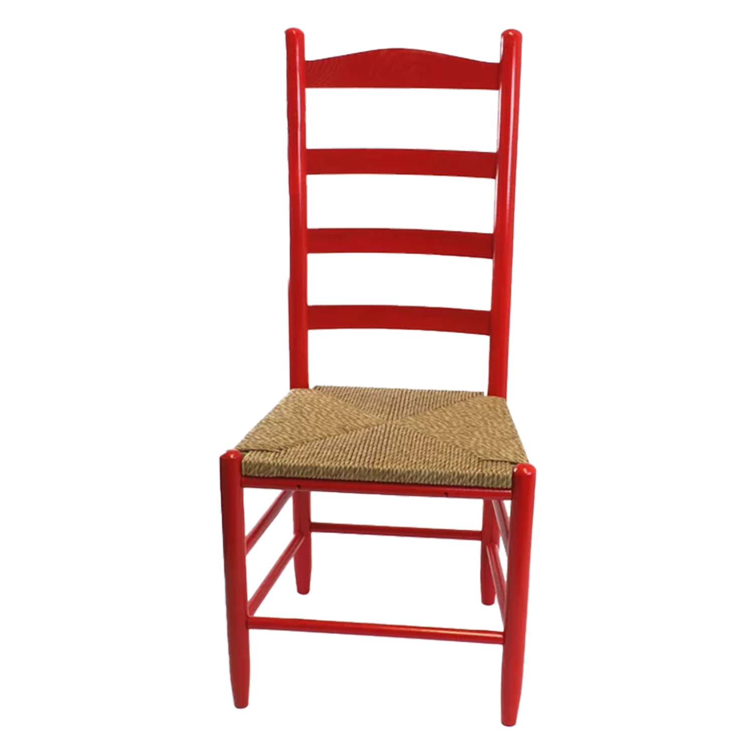 Red Burkes Solid Wood Ladder Chair