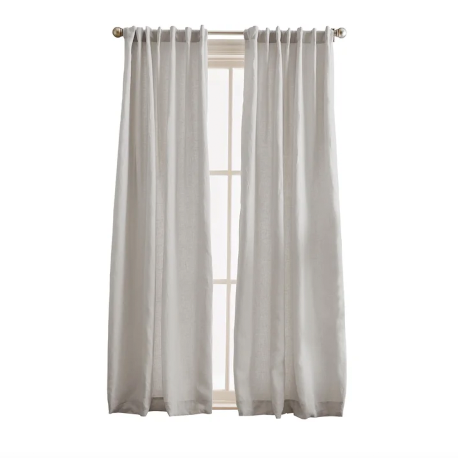 Linen Semi-Sheer Curtain Pair (Set of 2)