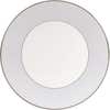 ceramic white plate with pinstripe band