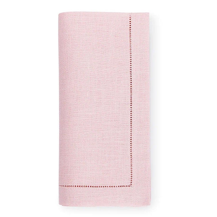 hemstitched pink cloth napkins