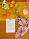 Menu and napkin on a table
