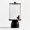 Sweet July Herringbone Handcrafted Glass Drink Dispenser & Stand