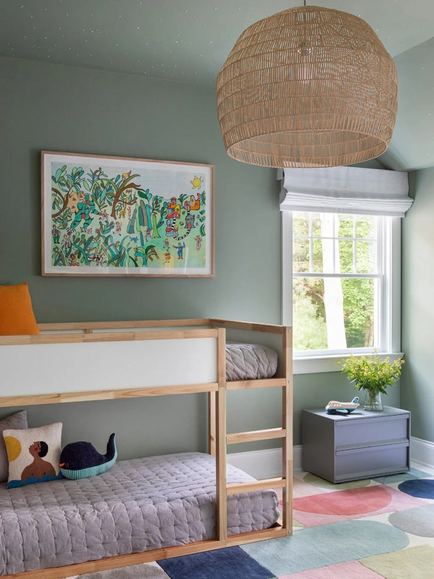 green kids' bedroom