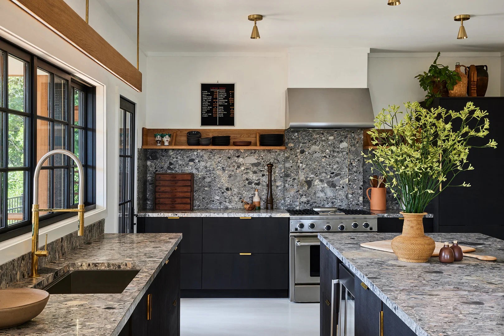 gray kitchen counters