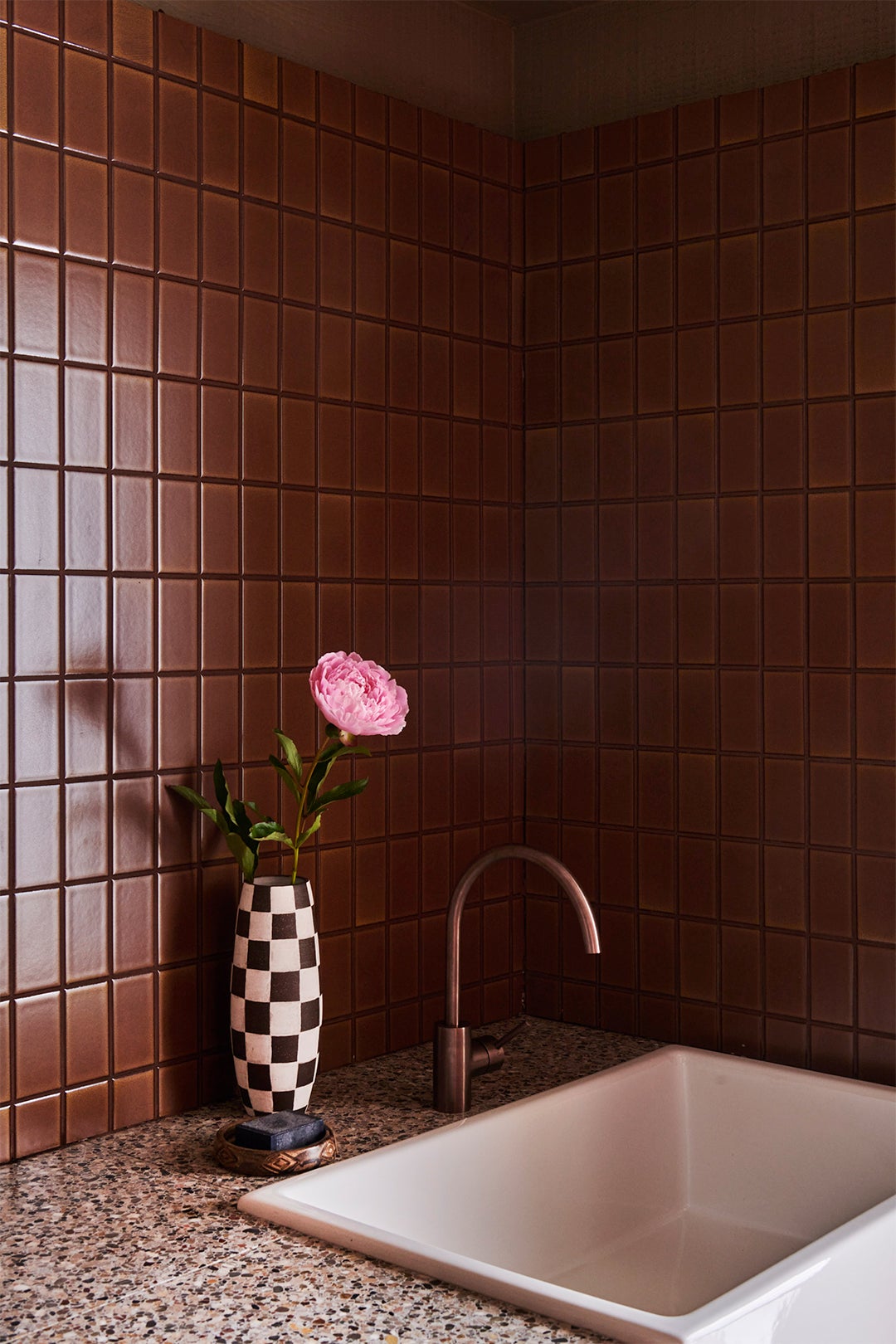 red wall tile
