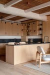 wood kitchen peninsula