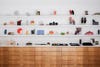 shelves of inspiration at Google Design Lab