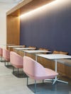 banquette dining area in Google Design Lab