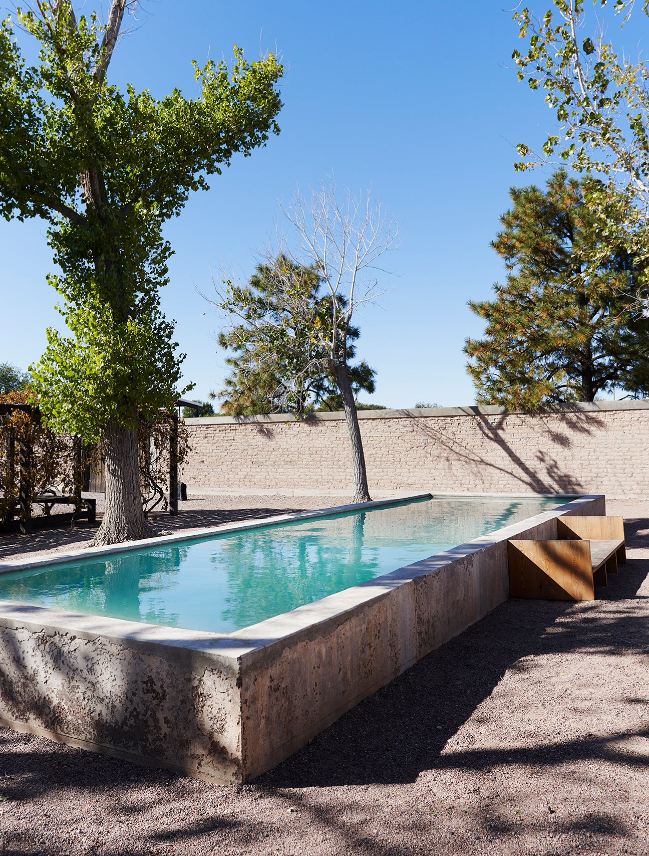 elevated concrete outdoor pool