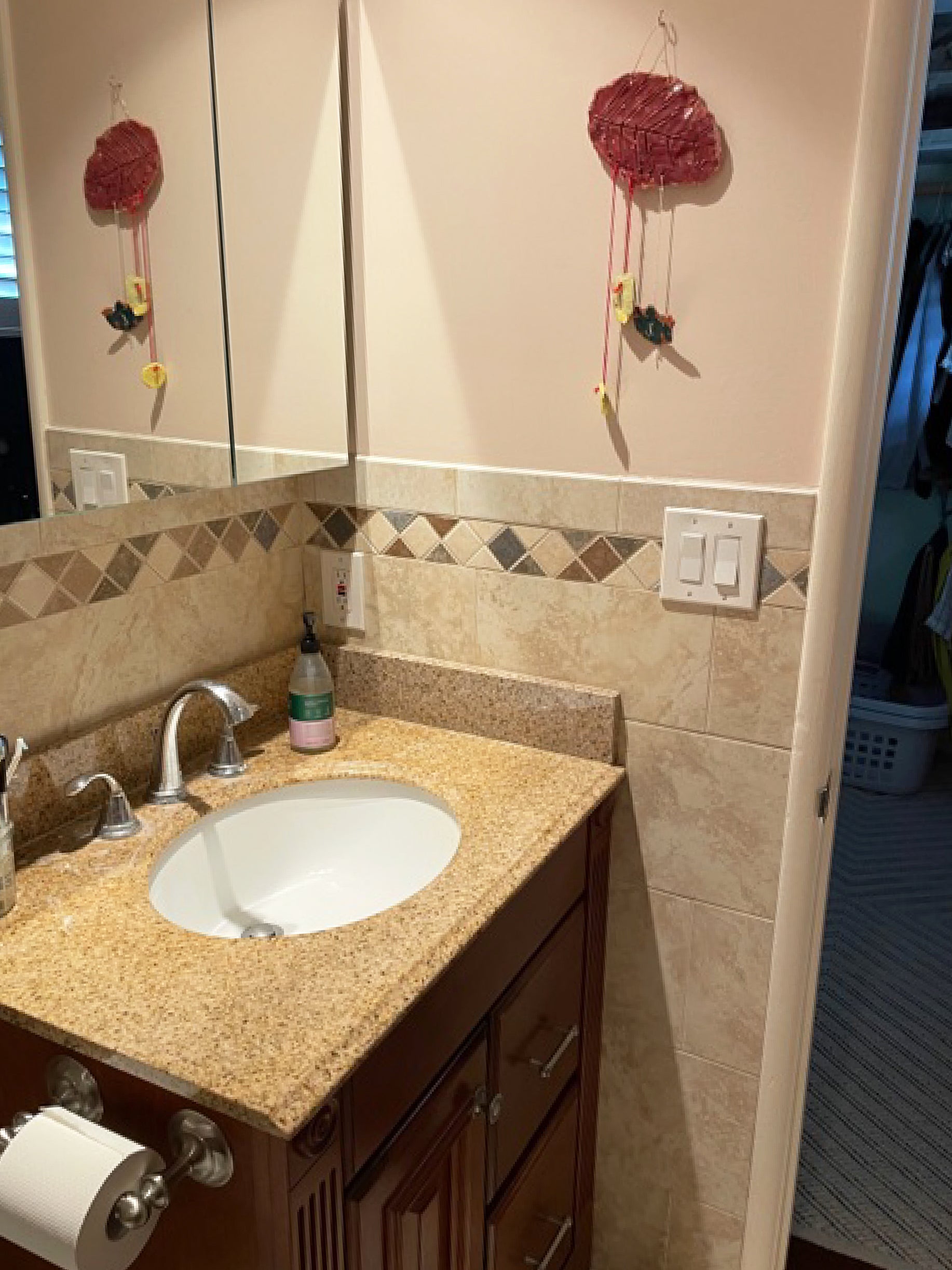 dated single sink vanity