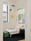 boys room with green accents