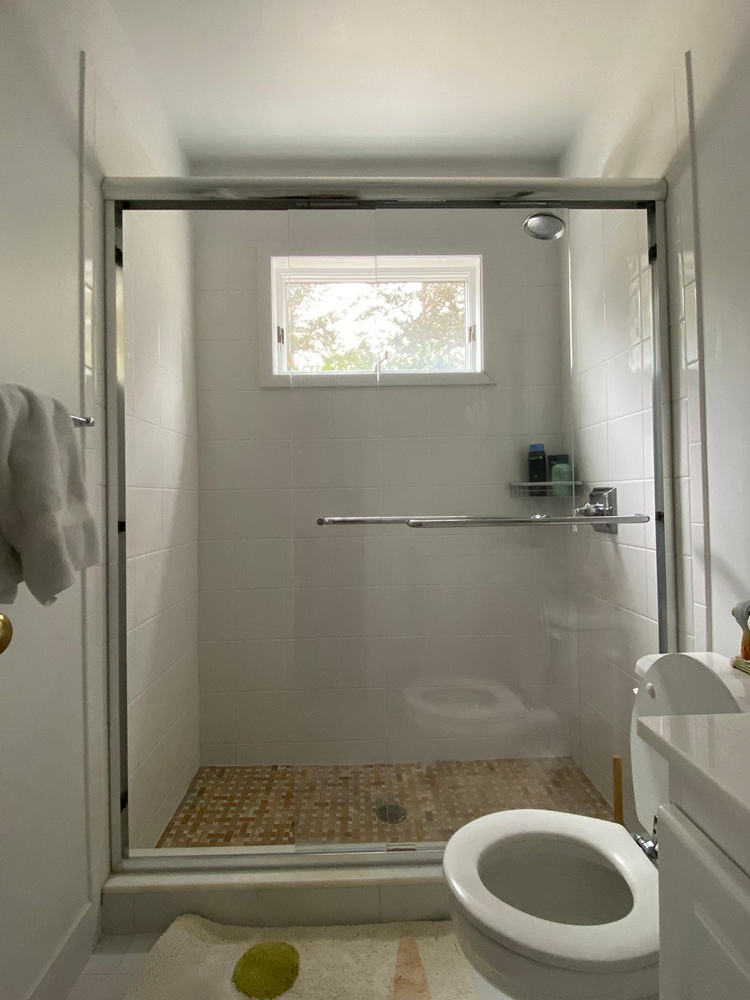 shower wall with window