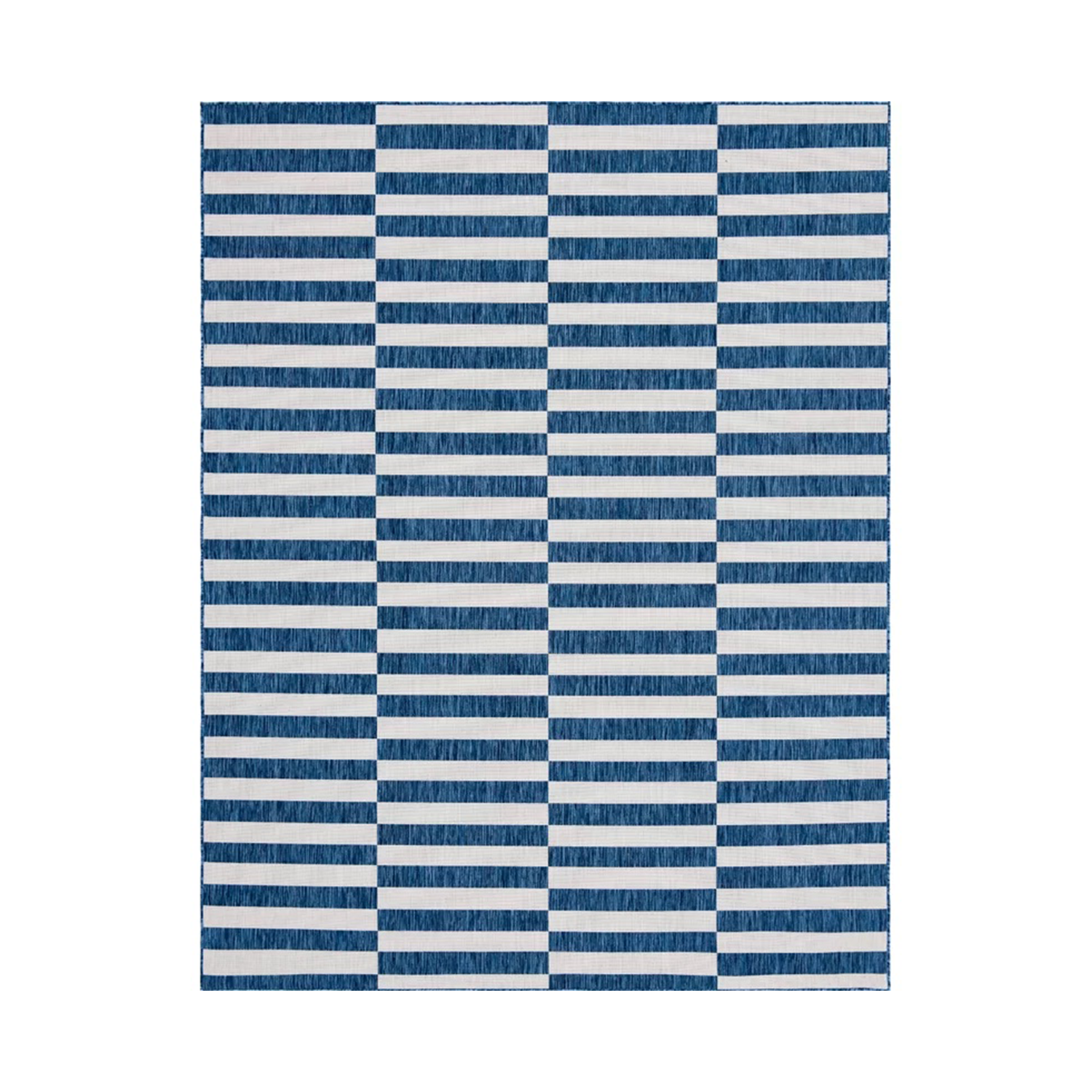 Breakwater Bay 9-by-12 Navy Blue and White Indoor/Outdoor Rug