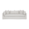 linen slipcovered sofa