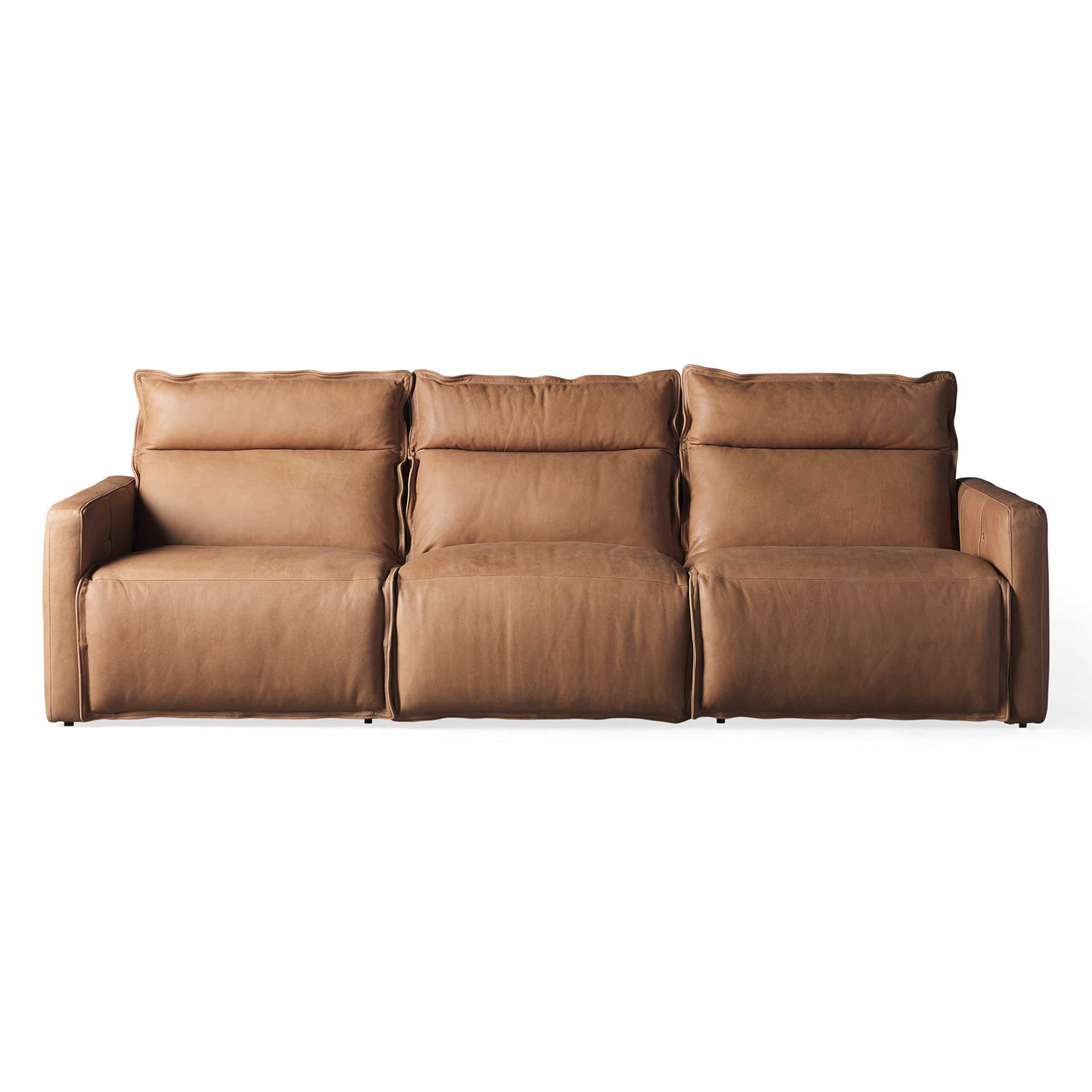 Arhuas Rowland Leather Three Piece Motion Modular Sofa