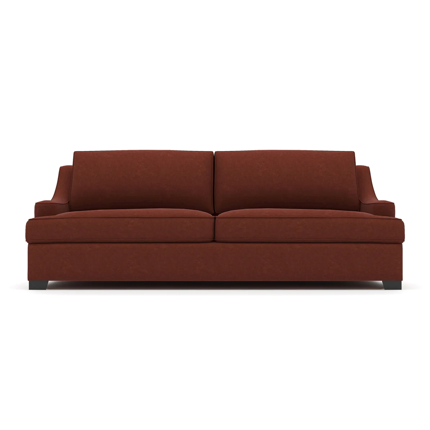 apt 2b rust velvet sofa